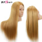 Mannequin- Heads With 65cm Hair For Hairstyles Tete De Cabeza Manniquin Dummy Dolls Head For Hairdresser Practice Hair Styling