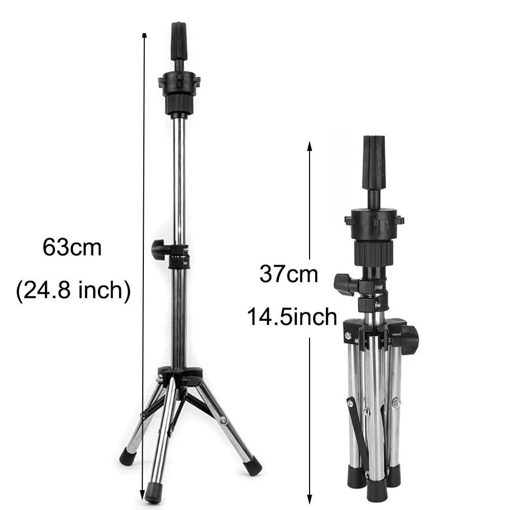 AW Hair Salon Adjustable 63 Stainless Steel Tripod Stand