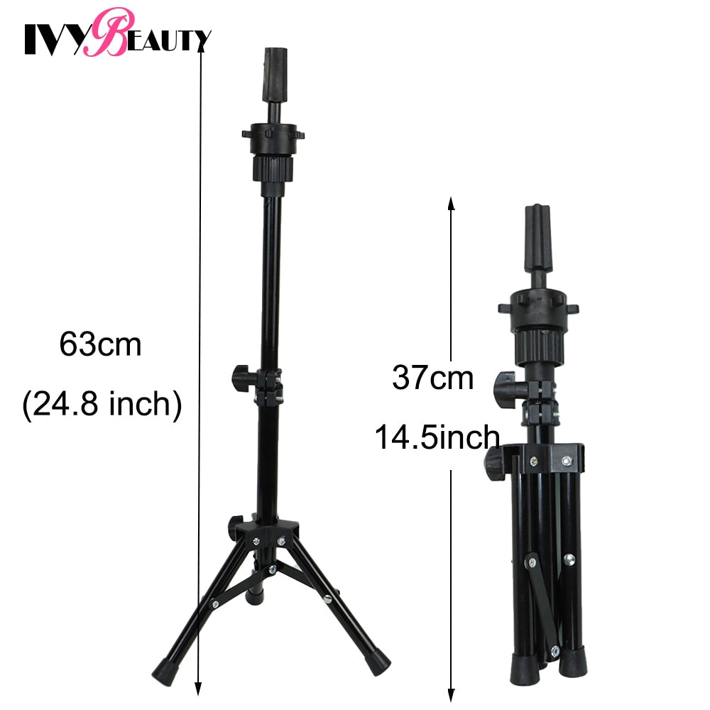 Wig Stand Tripod Adjustable Wig Head Stand For Mannequin Hairdressing –  Korean_Point_Cut_Salon